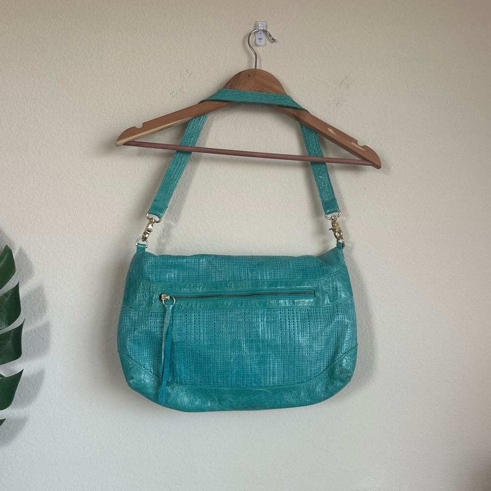 Foley & Corinna Mid City Turquoise Leather Convertible Bag - Picture 7 of 14